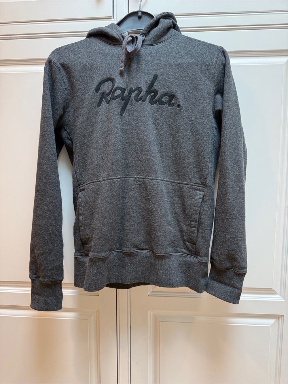 Rapha Men's Gray Crewneck Hoodie with Script Logo